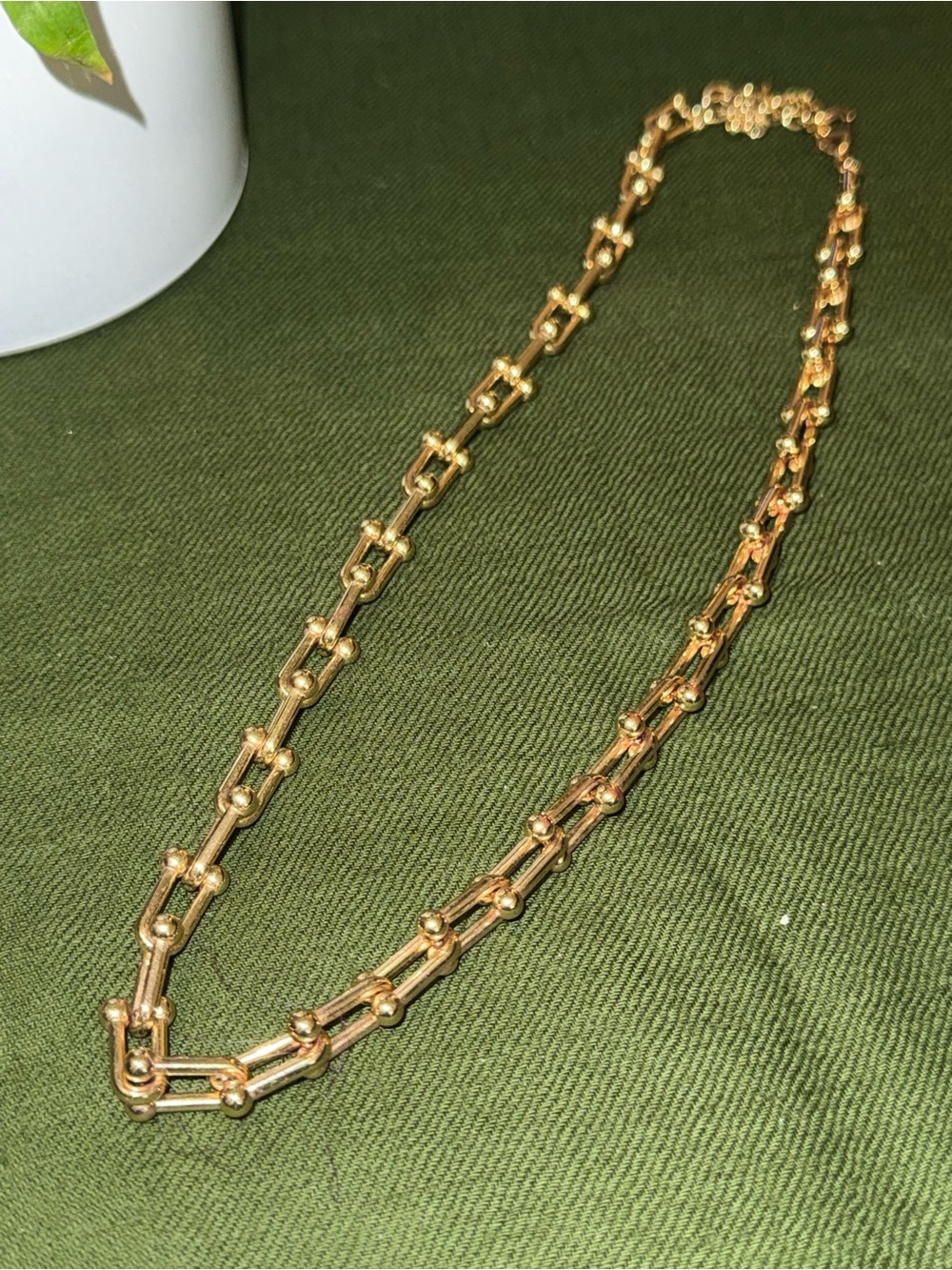 Gold Link Station Necklace - Women Jewelry